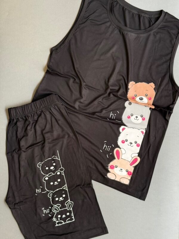 ست دوتیکه تاپ شلوارک پاندا
