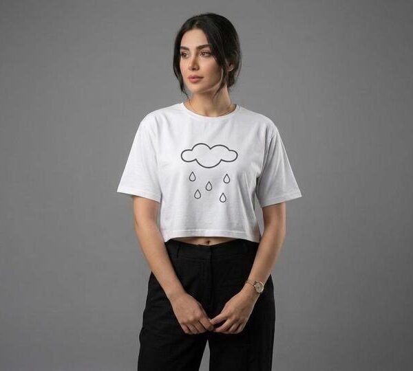 کراپ سفید مشکی